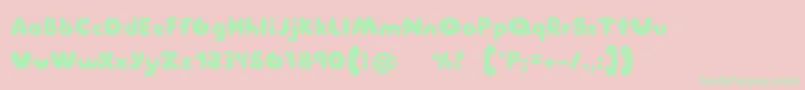 Manis Font – Green Fonts on Pink Background