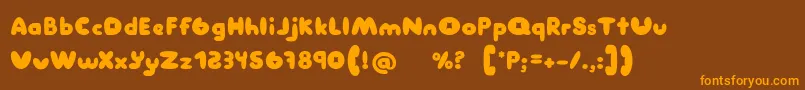 Manis Font – Orange Fonts on Brown Background