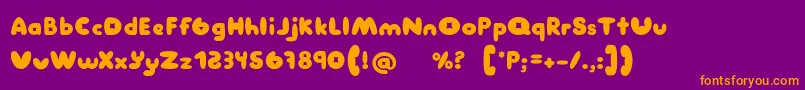 Manis Font – Orange Fonts on Purple Background