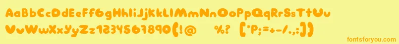 Manis Font – Orange Fonts on Yellow Background