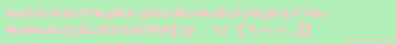 Manis Font – Pink Fonts on Green Background
