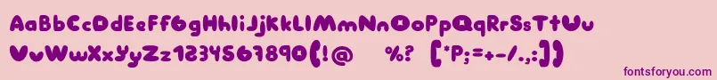 Manis Font – Purple Fonts on Pink Background