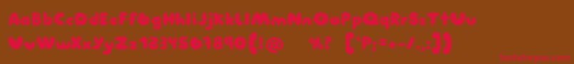 Manis Font – Red Fonts on Brown Background