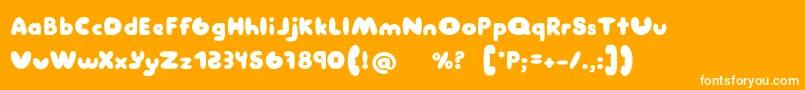 Manis Font – White Fonts on Orange Background