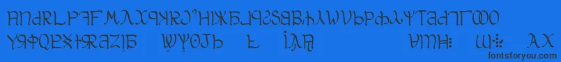 Aglab Font – Black Fonts on Blue Background