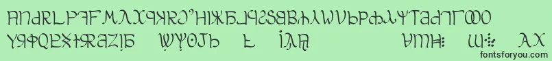 フォントAglab – 緑の背景に黒い文字