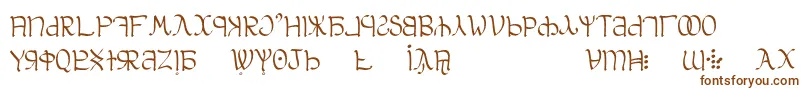 Aglab-fontti – ruskeat fontit valkoisella taustalla