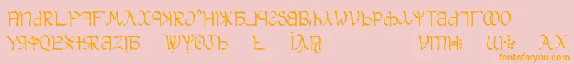 Aglab Font – Orange Fonts on Pink Background