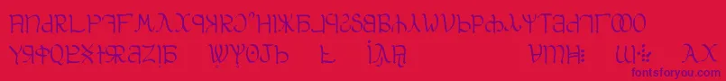 Aglab Font – Purple Fonts on Red Background