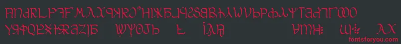 Aglab Font – Red Fonts on Black Background