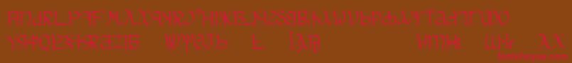 Aglab Font – Red Fonts on Brown Background