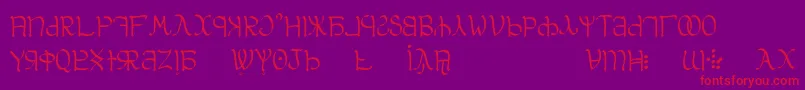 フォントAglab – 紫の背景に赤い文字