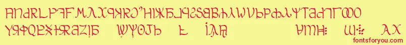 Aglab Font – Red Fonts on Yellow Background