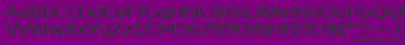 フォントProstoOne – 紫の背景に黒い文字