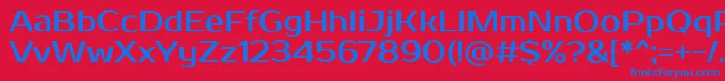 ProstoOne Font – Blue Fonts on Red Background