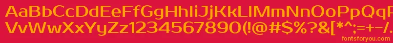 Шрифт ProstoOne – оранжевые шрифты на красном фоне
