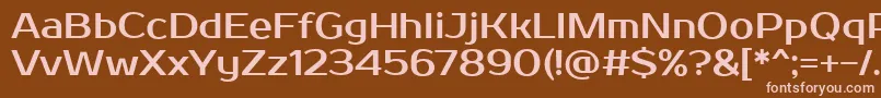 Шрифт ProstoOne – розовые шрифты на коричневом фоне