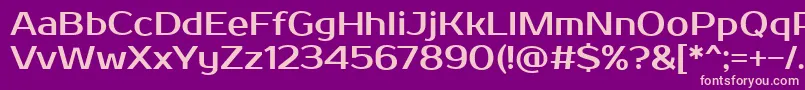 フォントProstoOne – 紫の背景にピンクのフォント