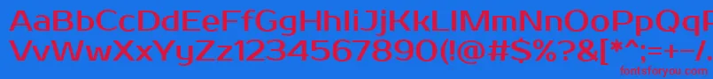ProstoOne Font – Red Fonts on Blue Background