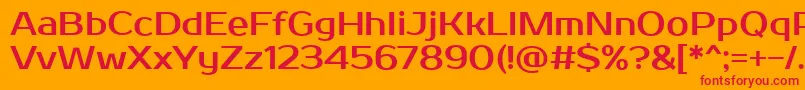 ProstoOne Font – Red Fonts on Orange Background
