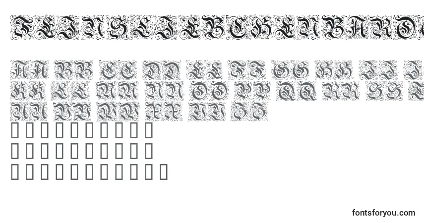 FeinsliebchenBarock-fontti – aakkoset, numerot, erikoismerkit