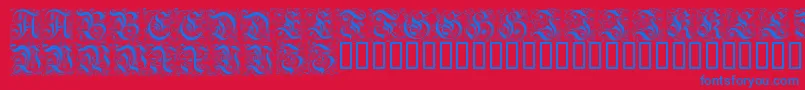 FeinsliebchenBarock Font – Blue Fonts on Red Background