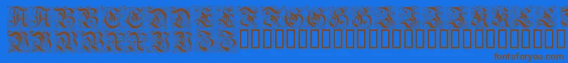 FeinsliebchenBarock Font – Brown Fonts on Blue Background