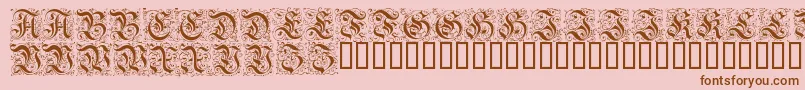 FeinsliebchenBarock-Schriftart – Braune Schriften auf rosa Hintergrund