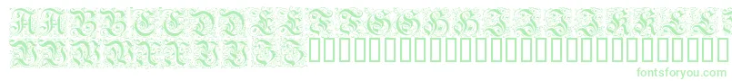 FeinsliebchenBarock Font – Green Fonts on White Background