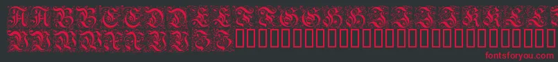FeinsliebchenBarock Font – Red Fonts on Black Background