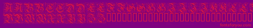 FeinsliebchenBarock-Schriftart – Rote Schriften auf violettem Hintergrund