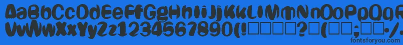 Oligarch Font – Black Fonts on Blue Background