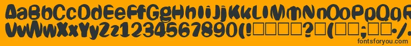 Oligarch Font – Black Fonts on Orange Background