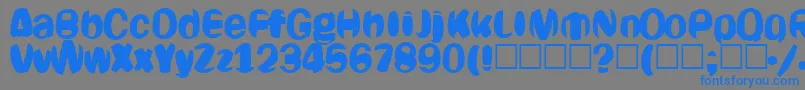 Oligarch Font – Blue Fonts on Gray Background