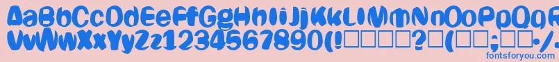 Oligarch Font – Blue Fonts on Pink Background