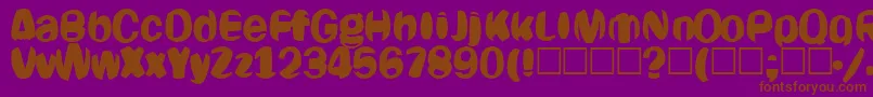 Oligarch Font – Brown Fonts on Purple Background