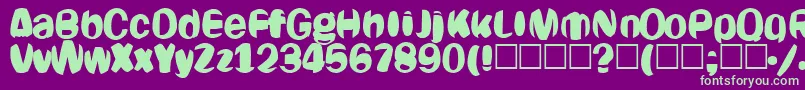 Oligarch Font – Green Fonts on Purple Background