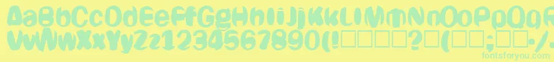 Oligarch Font – Green Fonts on Yellow Background