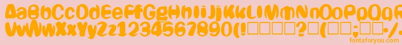 Oligarch Font – Orange Fonts on Pink Background