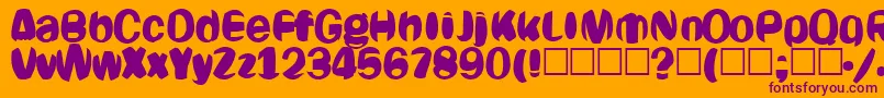 Oligarch Font – Purple Fonts on Orange Background
