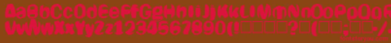 Oligarch Font – Red Fonts on Brown Background