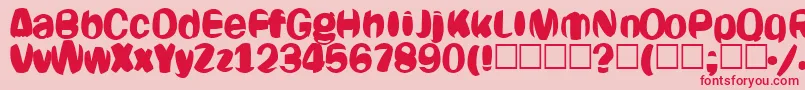 Oligarch Font – Red Fonts on Pink Background