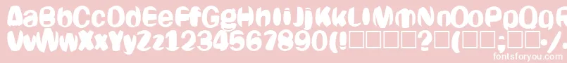 Oligarch Font – White Fonts on Pink Background