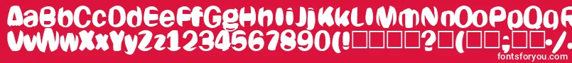 Oligarch Font – White Fonts on Red Background