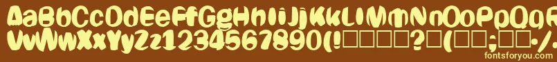 Oligarch Font – Yellow Fonts on Brown Background