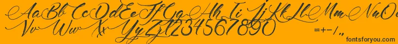 MadameCosmetics Font – Black Fonts on Orange Background