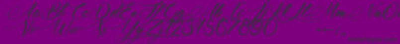 Шрифт MadameCosmetics – чёрные шрифты на фиолетовом фоне