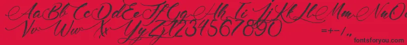 MadameCosmetics Font – Black Fonts on Red Background