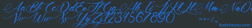 MadameCosmetics Font – Blue Fonts on Black Background