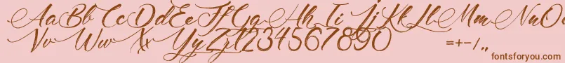 MadameCosmetics Font – Brown Fonts on Pink Background